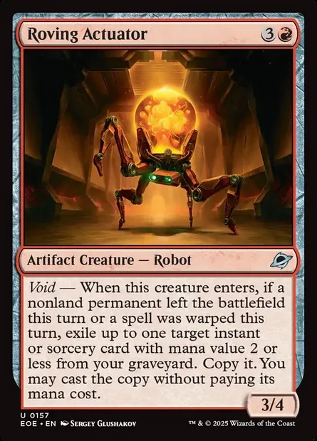 Roving Actuator, Magic card EOE 157 — Edge of Eternities set