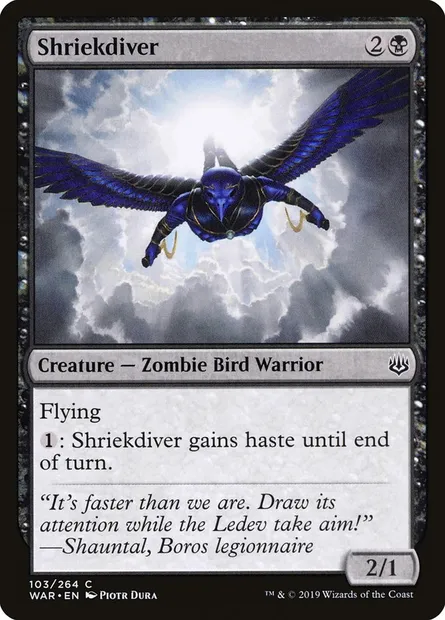Shriekdiver, Magic card WAR 103 — War of the Spark set