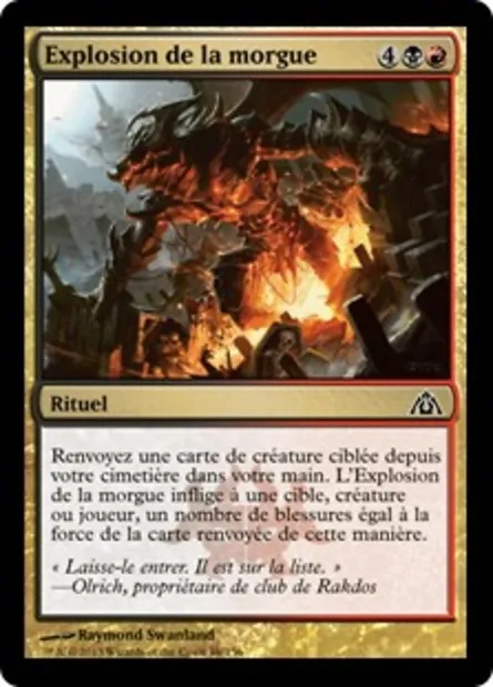 Explosion de la morgue, carte Magic DGM 86 — extension Le labyrinthe du dragon