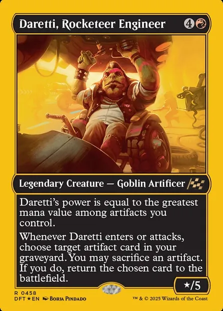 Daretti, Rocketeer Engineer, Magic card DFT 458 — Aetherdrift set