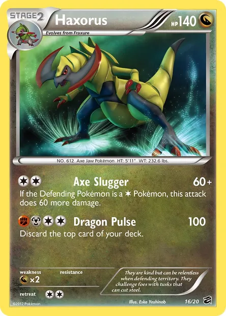 Haxorus, Pokémon card DRV 16 — Dragon Vault set