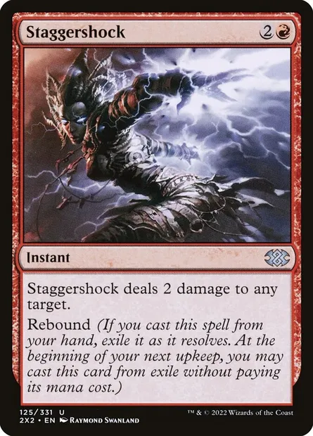 Staggershock, Magic card 2X2 125 — Double Masters 2022 set