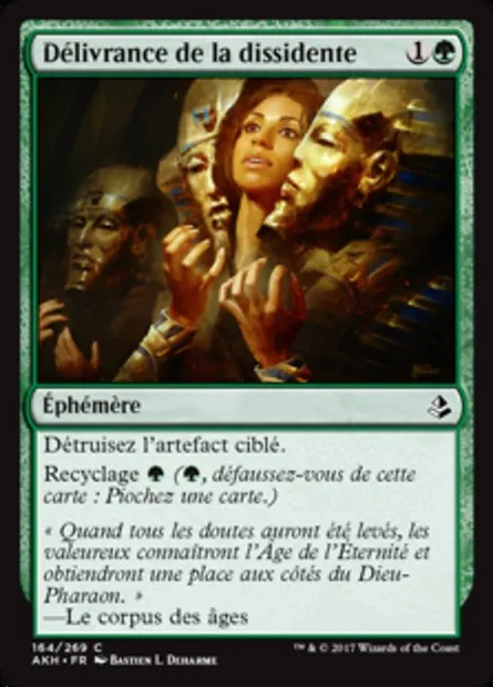 Délivrance de la dissidente, carte Magic AKH 164 — extension Amonkhet