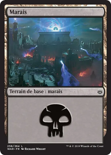 Marais, carte Magic WAR 258 — extension La guerre des Planeswalkers