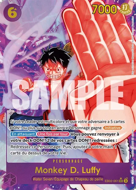 Monkey D. Luffy, carte One Piece EB02-061 — extension Anime 25th Collection