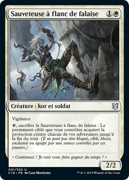 Sauveteuse à flanc de falaise, carte Magic C19 1 — extension Commander 2019