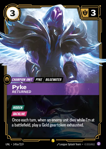 Pyke, carte Riftbound UNL 145a — extension Unleashed