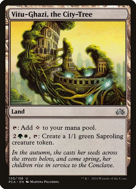 Vitu-Ghazi, la Citarborescence, carte Magic PCA 130 — extension Planechase Anthology