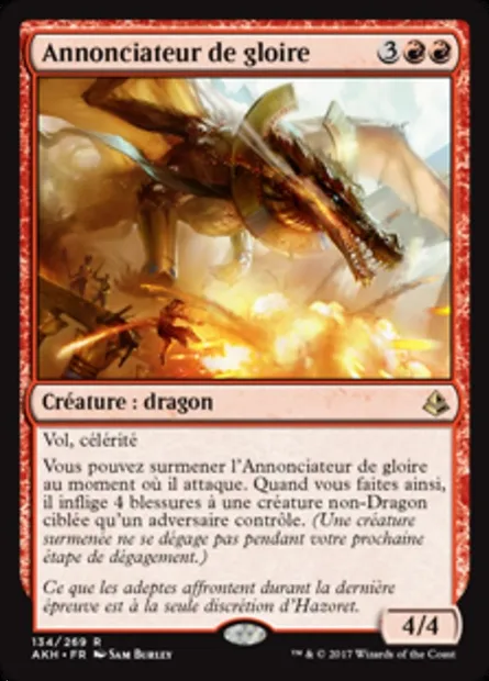Annonciateur de gloire, carte Magic AKH 134 — extension Amonkhet