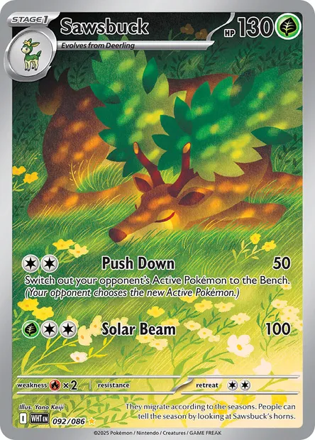 Sawsbuck, Pokémon card WHT 092 — White Flare set