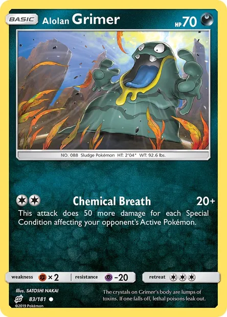 Alolan Grimer, Pokémon card TEU 83 — Team Up set