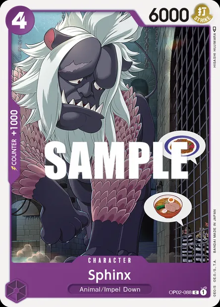 Sphinx, carte One Piece OP02-088 — extension PARAMOUNT WAR