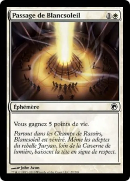 Passage de Blancsoleil, carte Magic SOM 27 — extension Cicatrices de Mirrodin