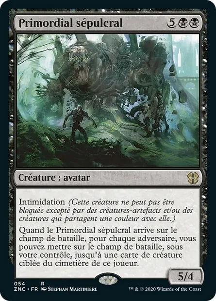 Primordial sépulcral, carte Magic ZNC 54 — extension Zendikar Rising Commander