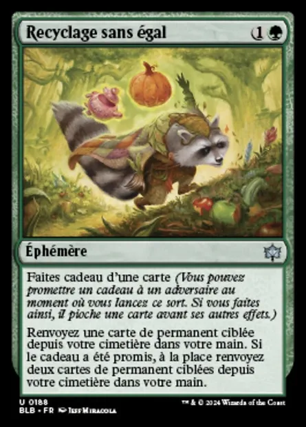 Recyclage sans égal, carte Magic BLB 188 — extension Bloomburrow