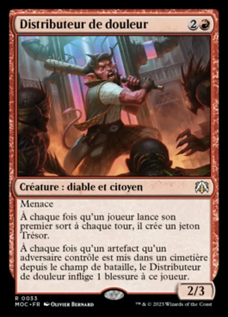 Distributeur de douleur, carte Magic MOC 33 — extension March of the Machine Commander