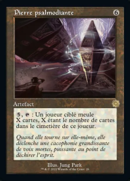 Pierre psalmodiante, carte Magic BRR 26 — extension The Brothers' War Retro Artifacts