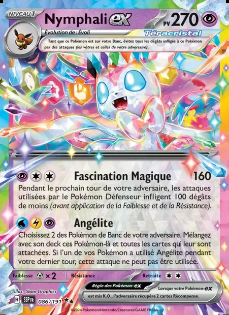 Nymphali-ex, carte Pokémon SSP 086 — extension Étincelles Déferlantes