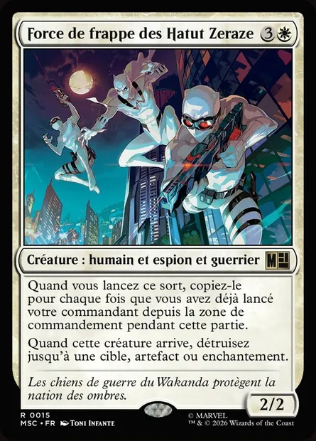Force de frappe des Hatut Zeraze, carte Magic MSC 15 — extension Marvel Super Heroes Commander