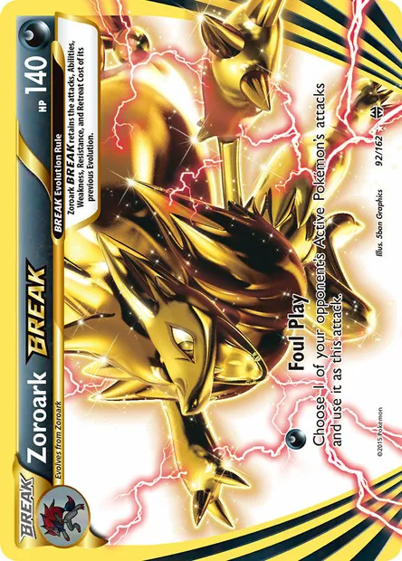 Zoroark BREAK, Pokémon card BKT 92 — BREAKthrough set