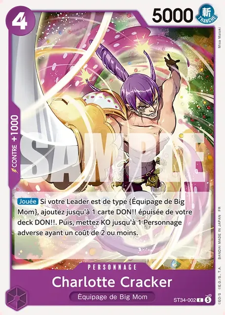 Charlotte Cracker, carte One Piece ST34-002 — extension VIOLET Charlotte Katakuri
