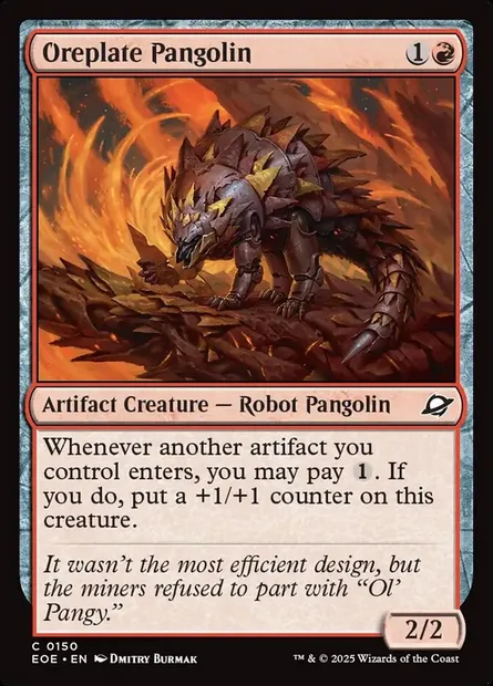 Oreplate Pangolin, Magic card EOE 150 — Edge of Eternities set