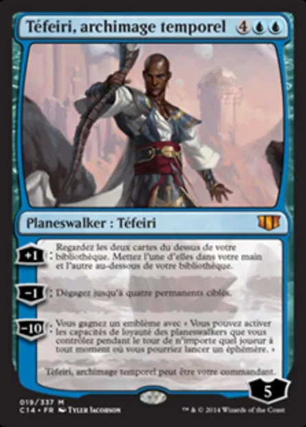Téfeiri, archimage temporel, carte Magic C14 19 — extension Commander 2014