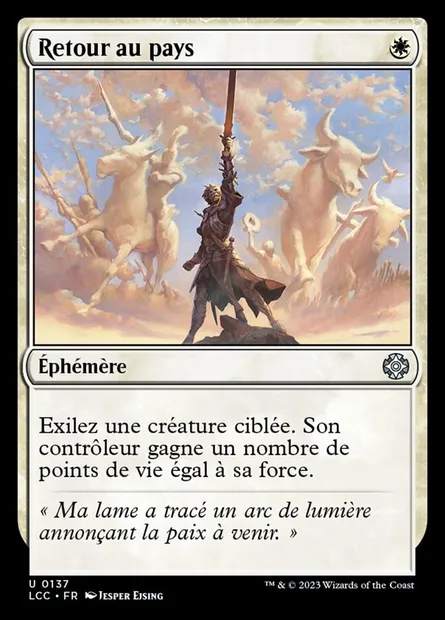 Retour au pays, carte Magic LCC 137 — extension The Lost Caverns of Ixalan Commander