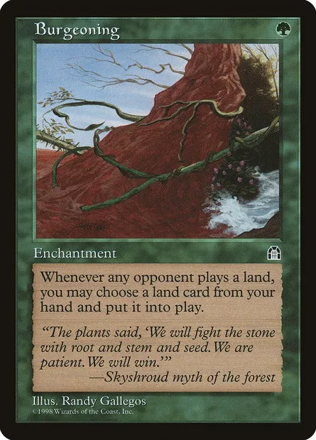 Burgeoning, Magic card STH 102 — Stronghold set