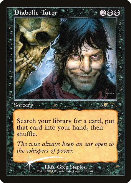 Diabolic Tutor, Magic card PW24 13 — Wizards Play Network 2024 set