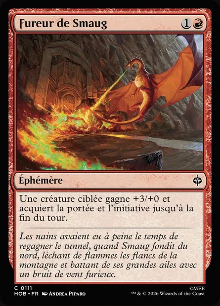 Fureur de Smaug, carte Magic HOB 111 — extension The Hobbit