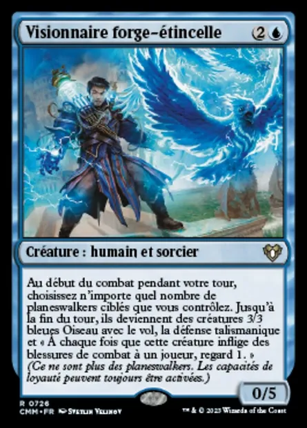 Visionnaire forge-étincelle, carte Magic CMM 726 — extension Commander Masters