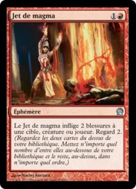 Jet de magma, carte Magic THS 128 — extension Theros