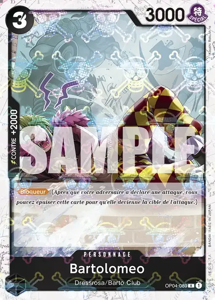 Bartolomeo, carte One Piece OP04-089 — extension KINGDOMS OF INTRIGUE