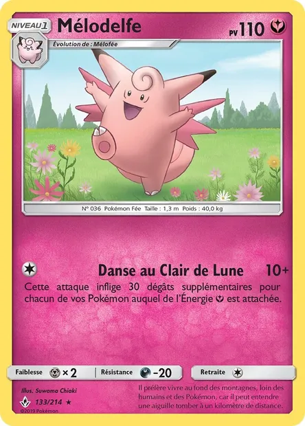 Mélodelfe, carte Pokémon UNB 133 — extension Alliance Infaillible