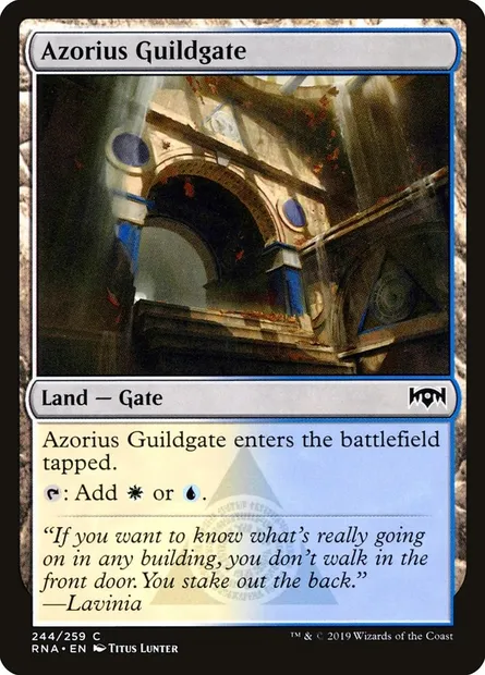 Azorius Guildgate, Magic card RNA 244 — Ravnica Allegiance set