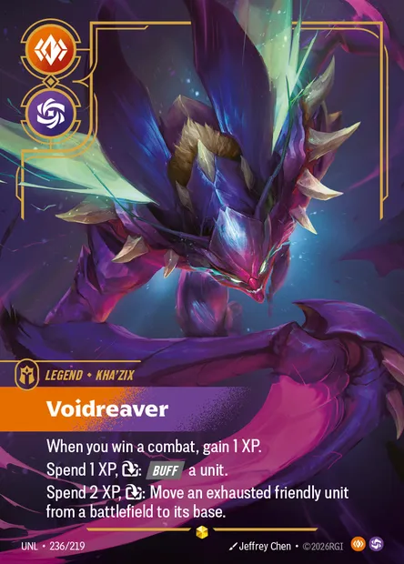 Voidreaver, carte Riftbound UNL 236 — extension Unleashed
