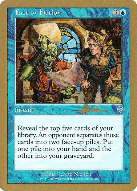 Fact or Fiction, Magic card WC01 ar57 — World Championship Decks 2001 set
