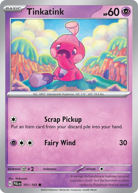 Tinkatink, Pokémon card PAL 101 — Paldea Evolved set