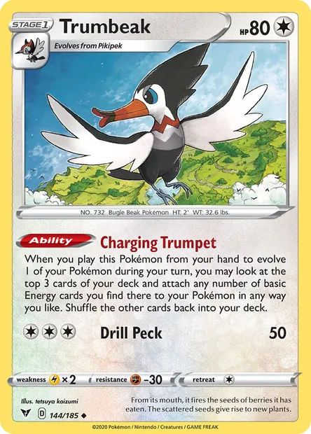 Trumbeak, Pokémon card VIV 144 — Vivid Voltage set