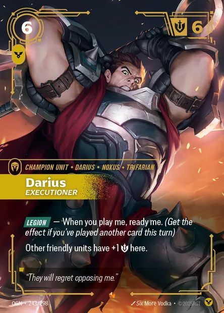 Darius, Riftbound card OGN 243 — Origins set