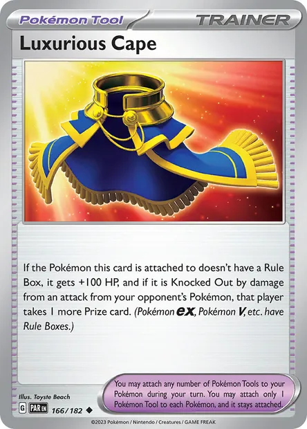Luxurious Cape, Pokémon card PAR 166 — Paradox Rift set