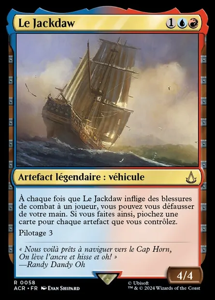 Le Jackdaw, carte Magic ACR 58 — extension Assassin's Creed
