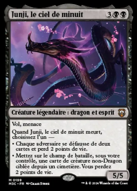Junji, le ciel de minuit, carte Magic M3C 199 — extension Modern Horizons 3 Commander