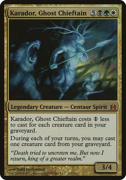 Karador, Ghost Chieftain, Magic card OCMD 207 — Commander 2011 Oversized set