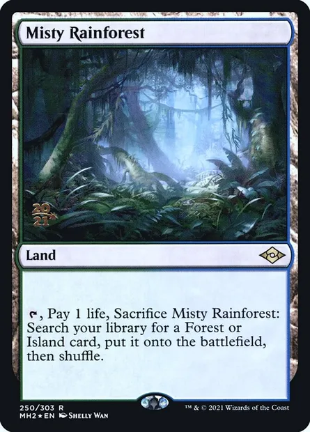 Misty Rainforest, Magic card PMH2 250s — Modern Horizons 2 Promos set