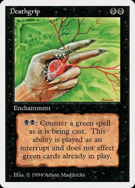 Deathgrip, Magic card SUM 101 — Summer Magic / Edgar set