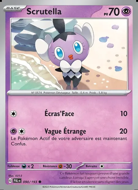 Scrutella, carte Pokémon PAL 090 — extension Évolutions à Paldea