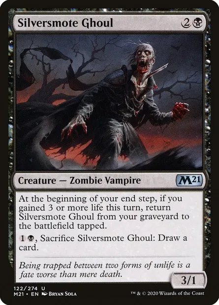Silversmote Ghoul, Magic card M21 122 — Core Set 2021 set