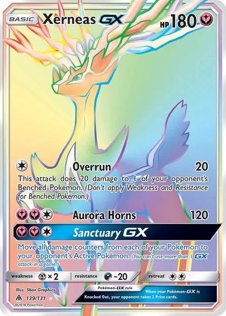Xerneas GX, Pokémon card FLI 139 — Forbidden Light set